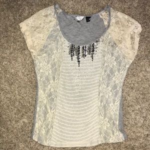 Lace and Beaded Miss Me Top